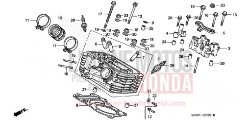CULASSE (ARRIERE) VT600CX de 1999